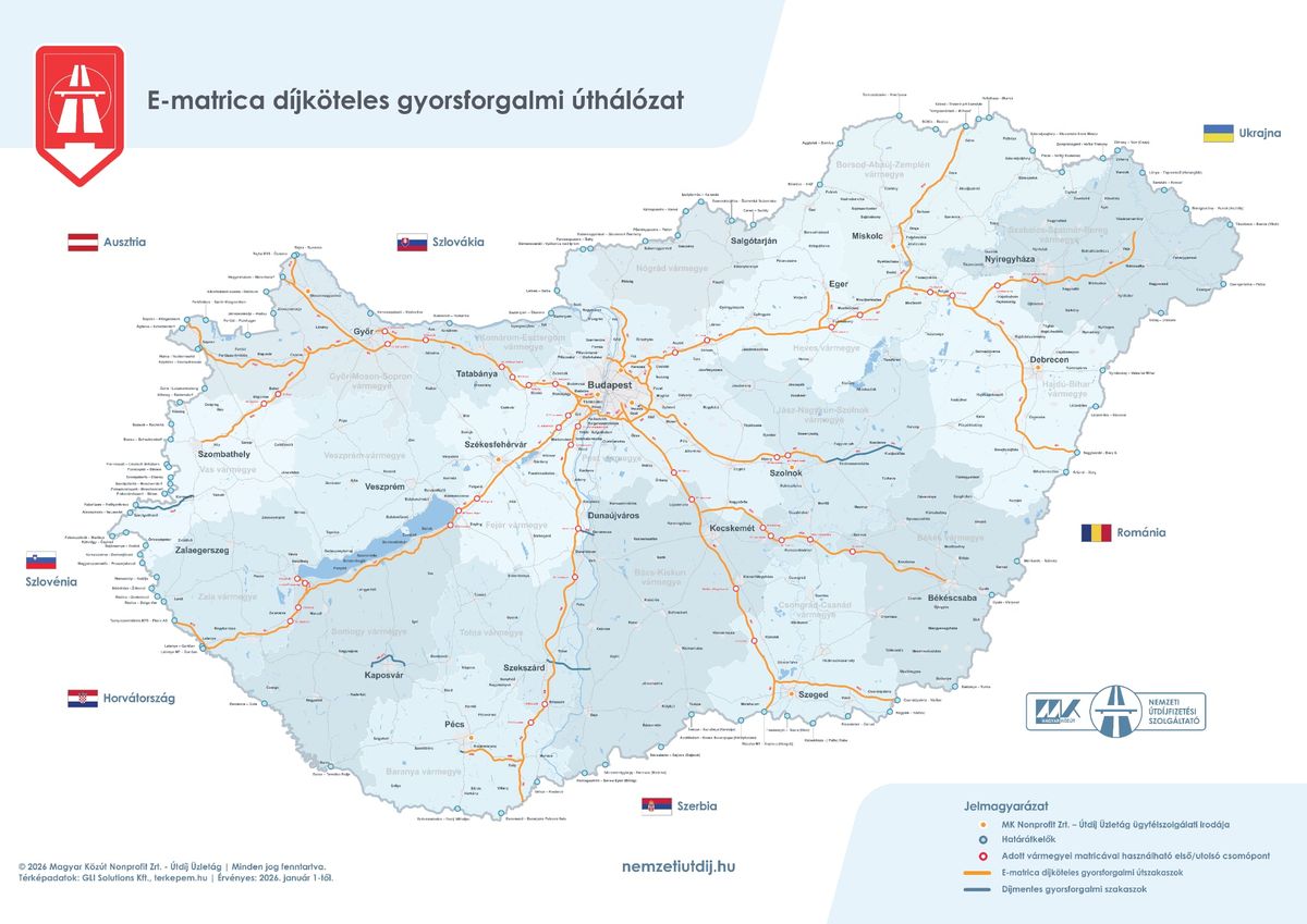 Autópálya matrica 2026
