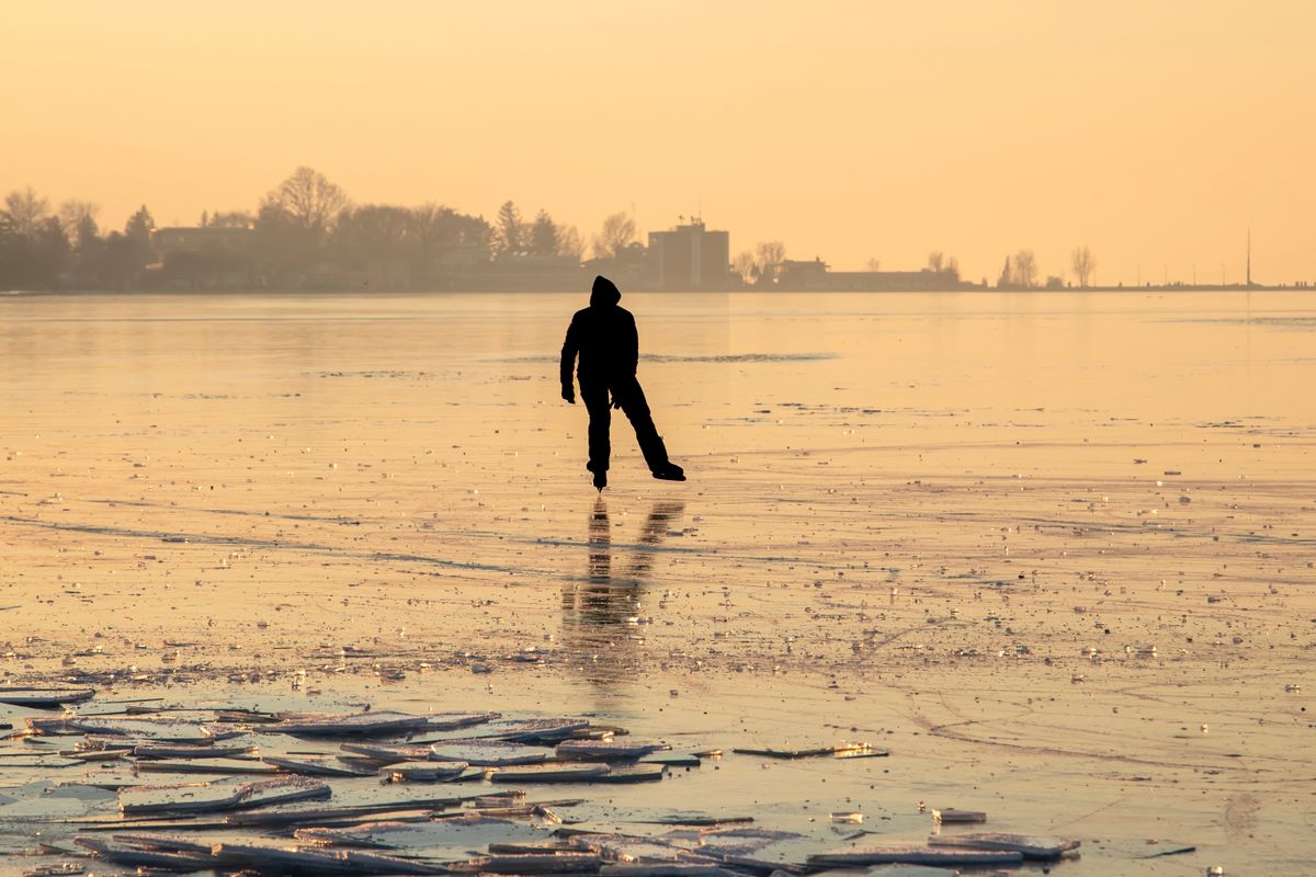 korsolya, korcsolyázó, korsolyázás, Balaton