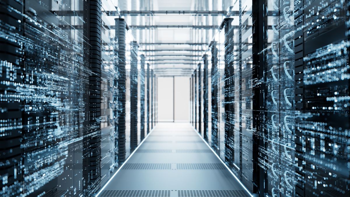 AI,High-tech,Bright,Data,Center,Corridor,With,Computers,And,Lights.