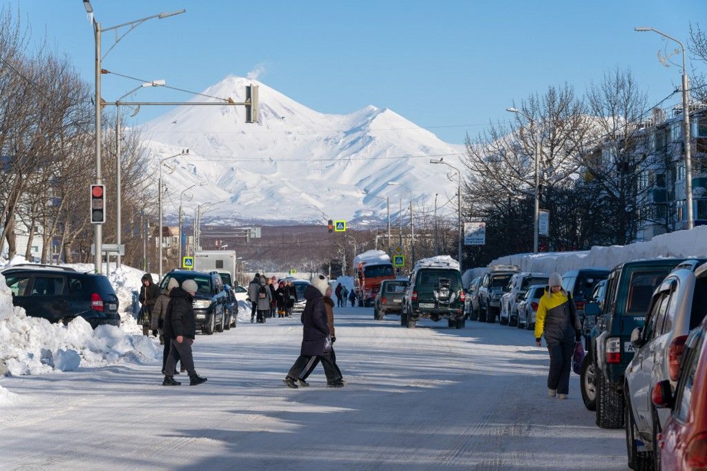KAMCHATKA, RUSSIA - JANUARY 19: A view of the heaviest snowfall in the past 30 years is seen in Kamchatka Peninsula, Russia on January 19, 2026. The real conditions and daily life on streets and avenues are seen after images of the snowfall spread widely 