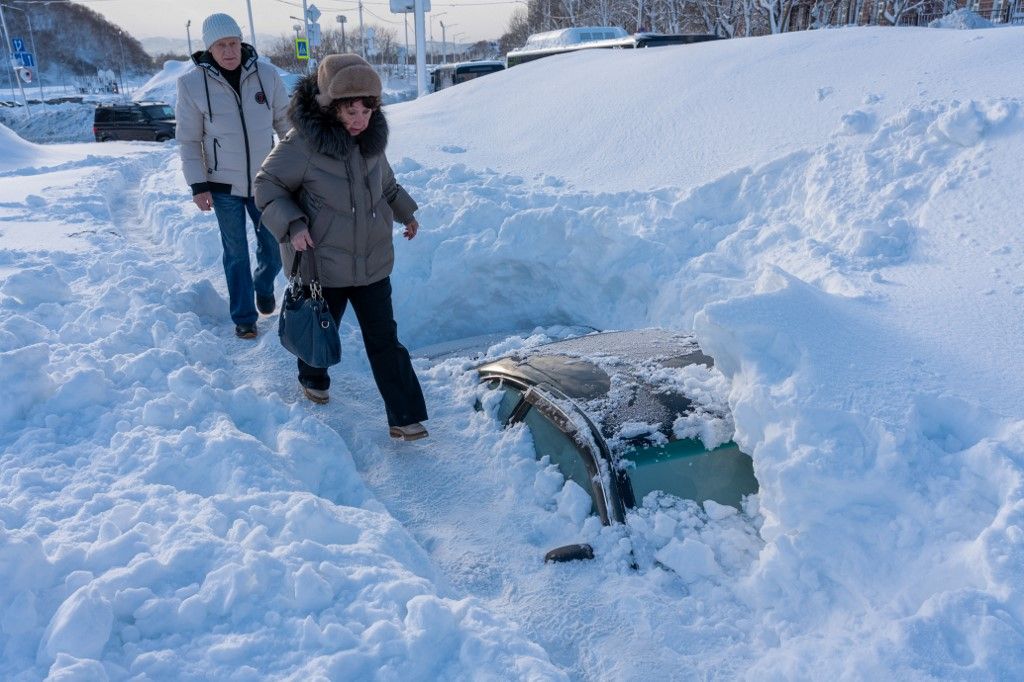 KAMCHATKA, RUSSIA - JANUARY 19: A view of the heaviest snowfall in the past 30 years is seen in Kamchatka Peninsula, Russia on January 19, 2026. The real conditions and daily life on streets and avenues are seen after images of the snowfall spread widely 