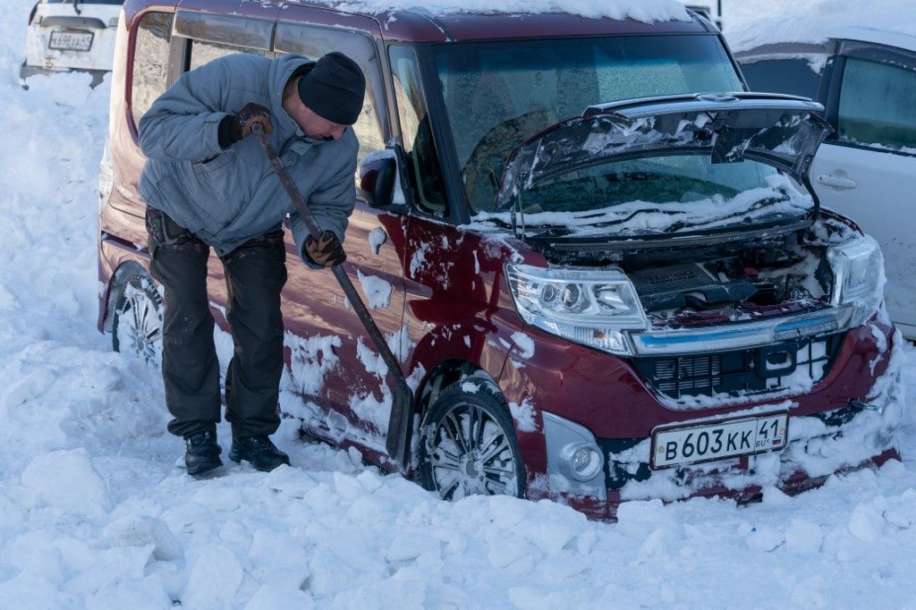 KAMCHATKA, RUSSIA - JANUARY 19: A view of the heaviest snowfall in the past 30 years is seen in Kamchatka Peninsula, Russia on January 19, 2026. The real conditions and daily life on streets and avenues are seen after images of the snowfall spread widely 