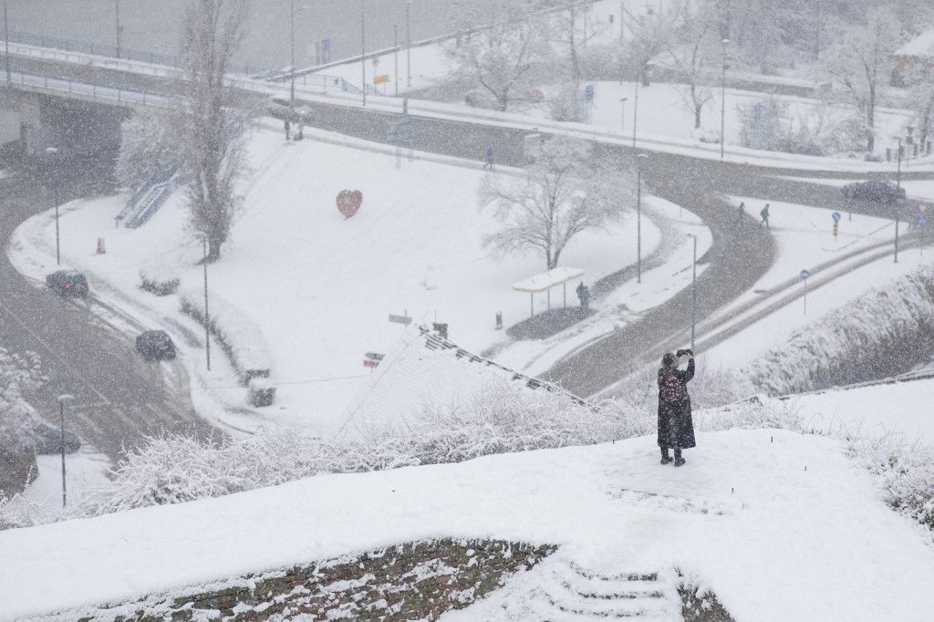 Prolonged Snowfall In Novi Sad