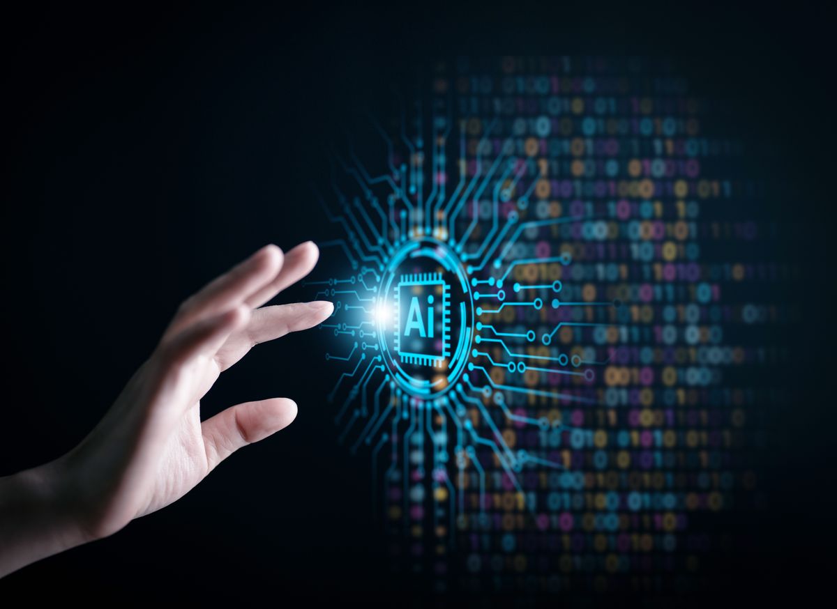 a mesterséges intelligencia elveheti a brókerek munkáját is – legalábbis a nagy részét. Hands,Of,Human,Connect,Artificial,Intelligence,Ai,Circuit,Board,,Ai,