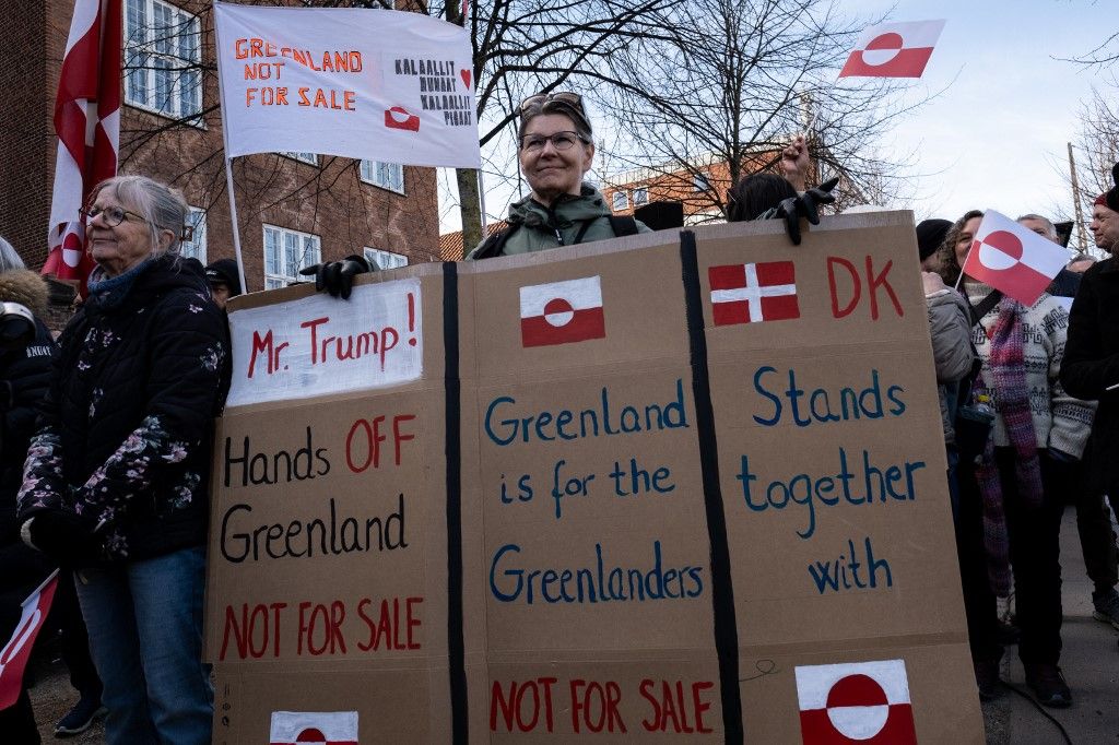 Demonstration Outside The U.S. Embassy In Copenhagen, Condemning U.S. Pressure On Greenland And Denmark.