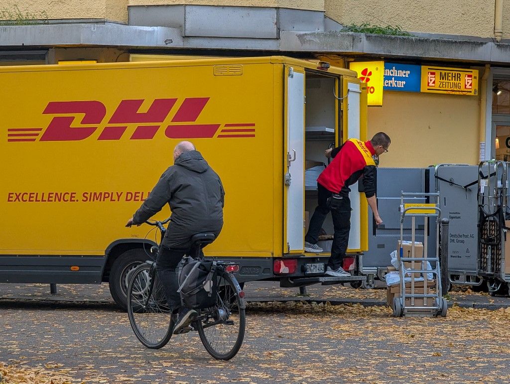 DHL Delivery At Corner Shop