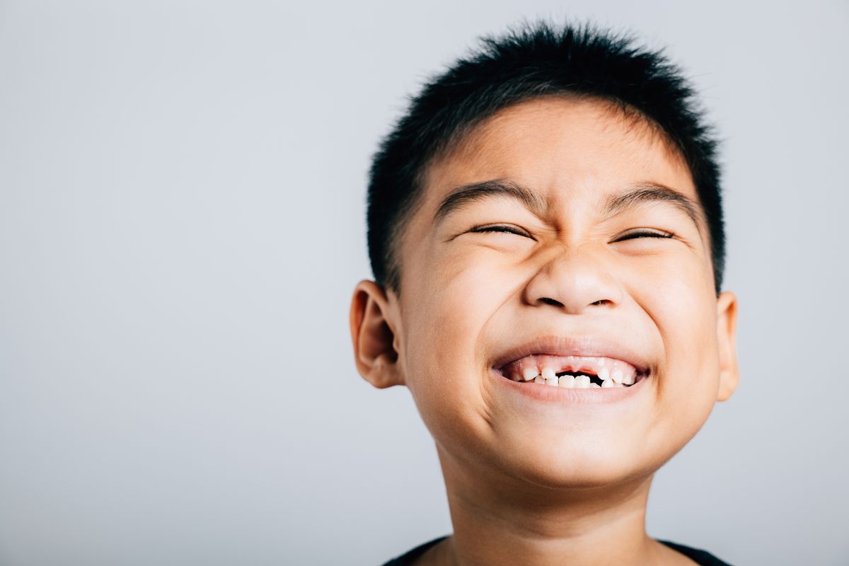 Boy,Smile,Shows,Missing,Upper,Tooth,Gap.,Child,Dental,Growth