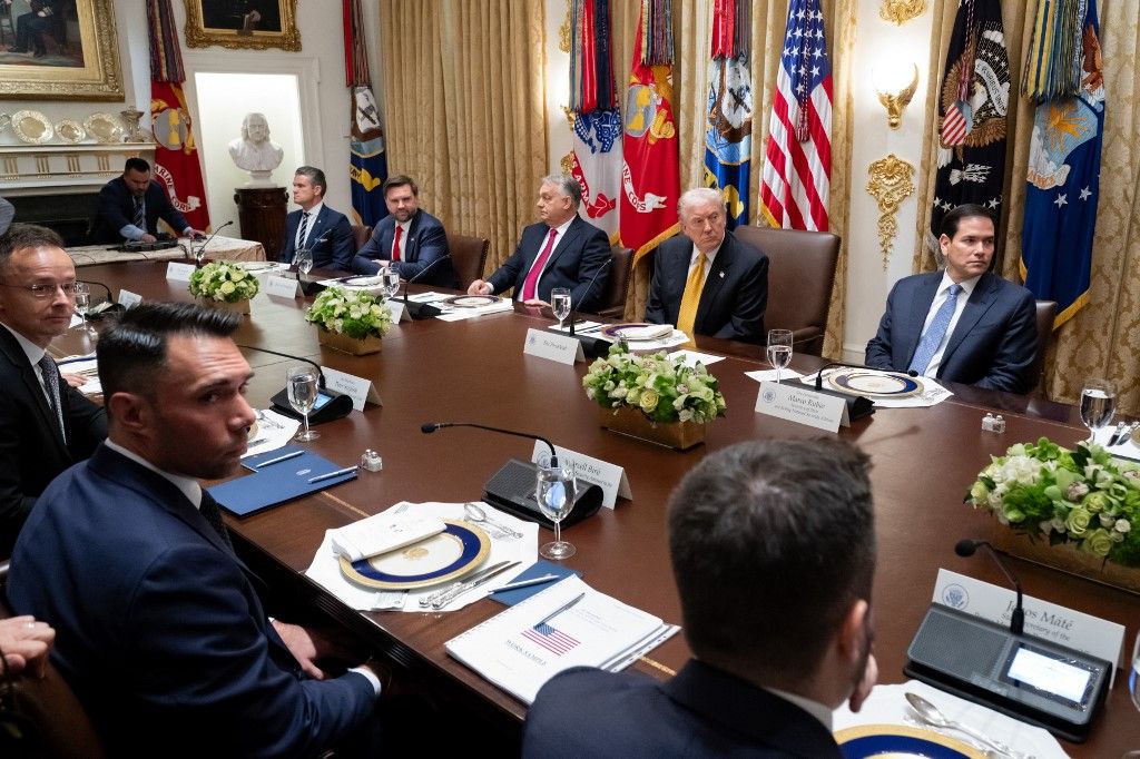 Hungarian PM Orban meets US president Trump