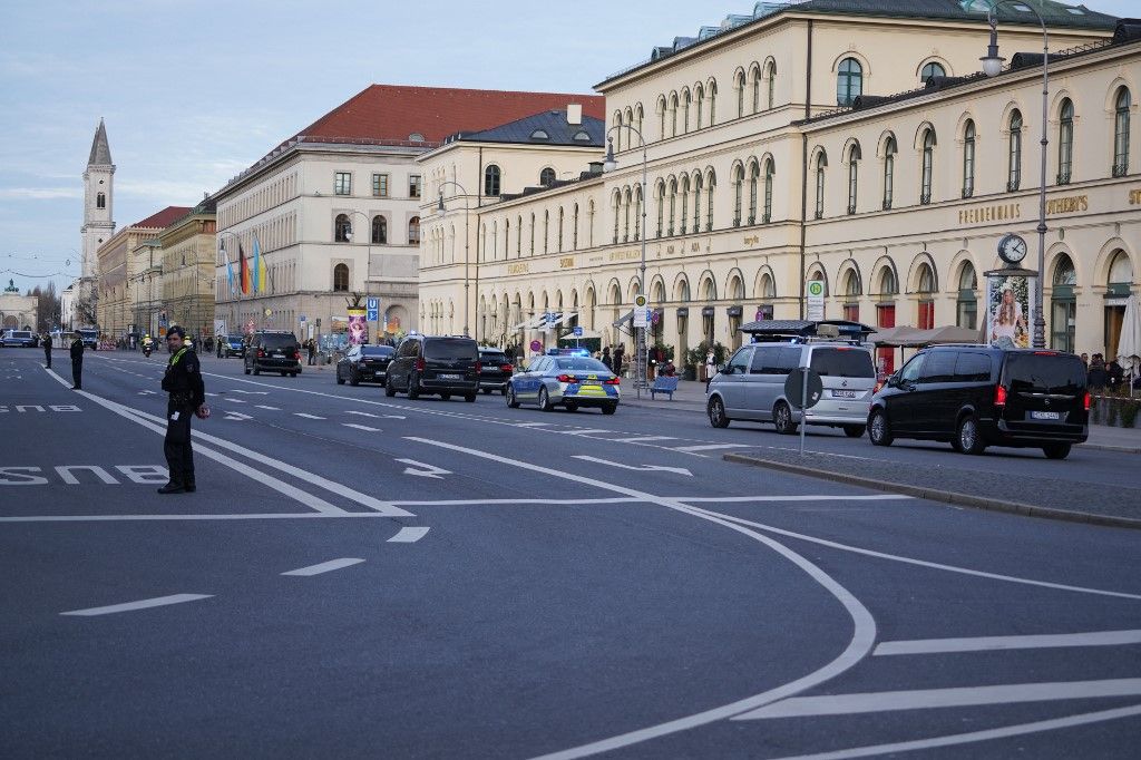 Rheinmetall Departure Of Munich Security Conference Participants With Police Protection