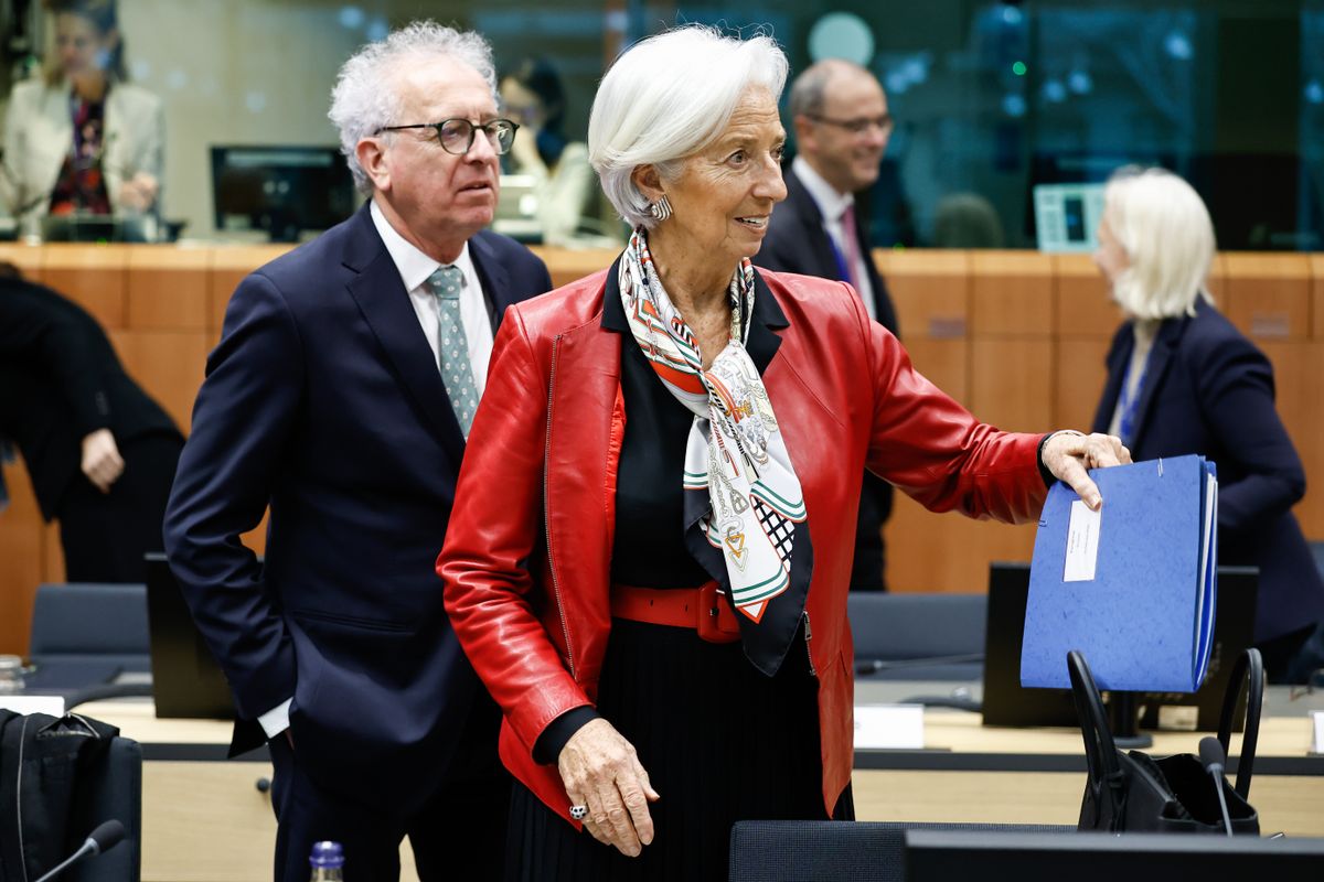 Eurogroup Finance Ministers Meet in Brussels Christine Lagarde