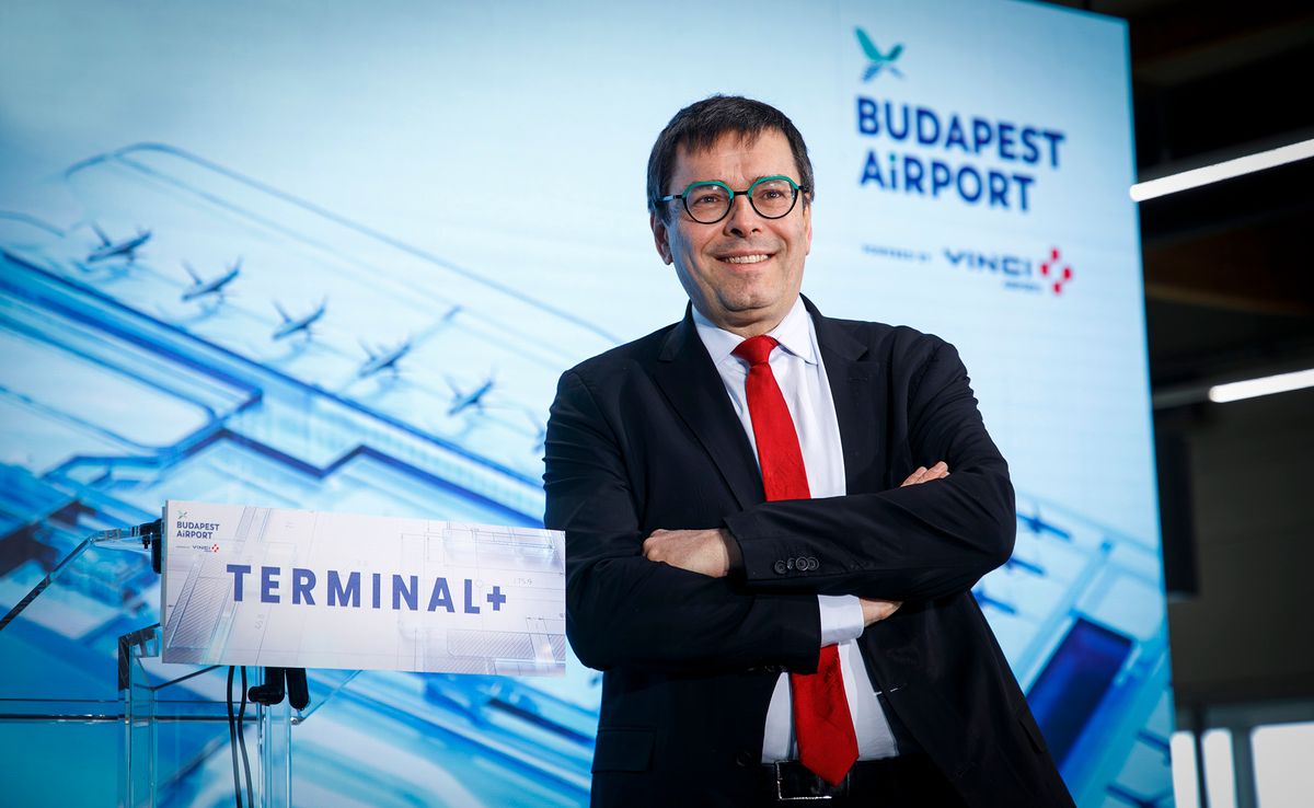 Nicolas Notebaert budapesti repülőtér VINCI Concessions vezérigazgatója és a VINCI Airports elnöke