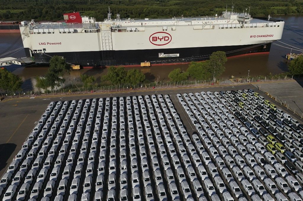 BYD Electric And Hybrid Vehicles Arrive At Argentina's Port Of Zarate