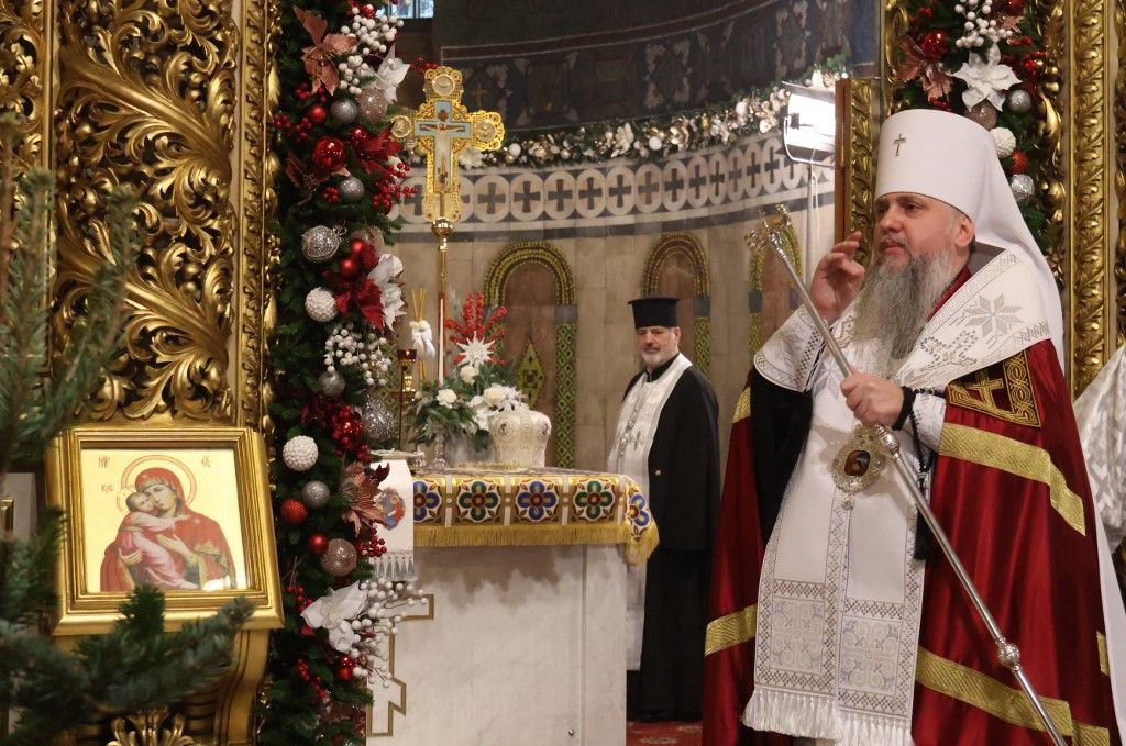Epiphanius I of Ukraine conducts Christmas Eve service in Kyiv pravoszláv