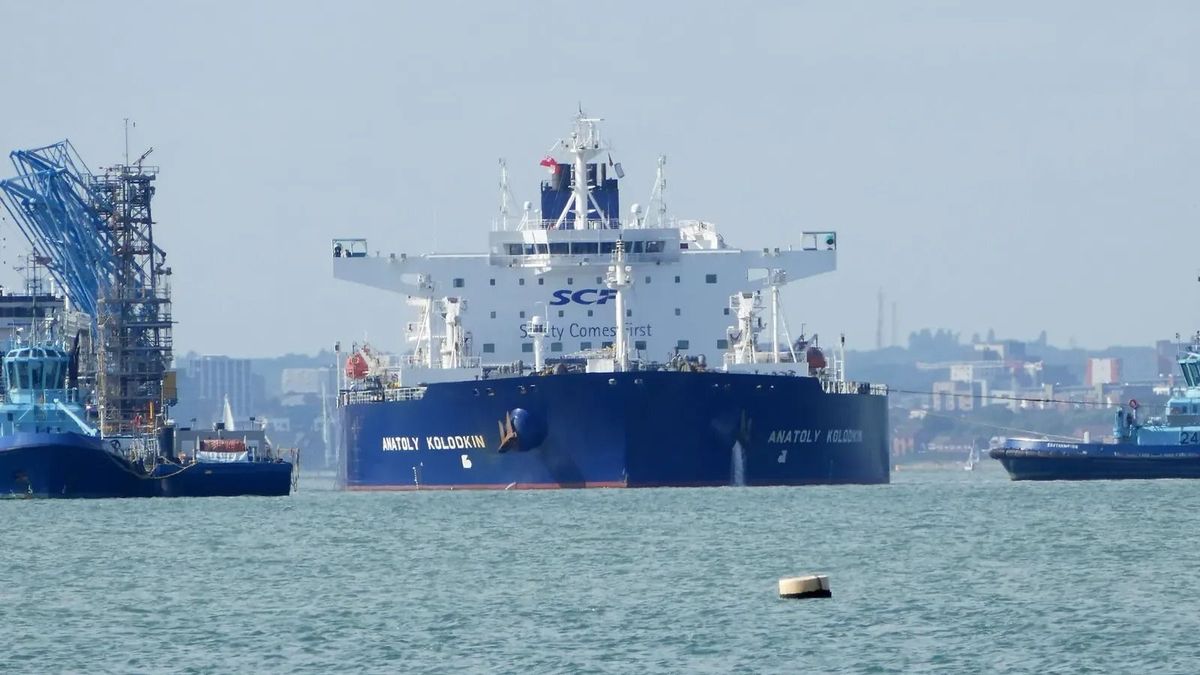 Az Anatoly Kodolkin olajtanker egy 2019-es felvételen