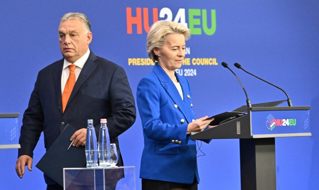 Orbán Viktor és Ursula von der Leyen
Európai Unió, EU, EU-csúcs