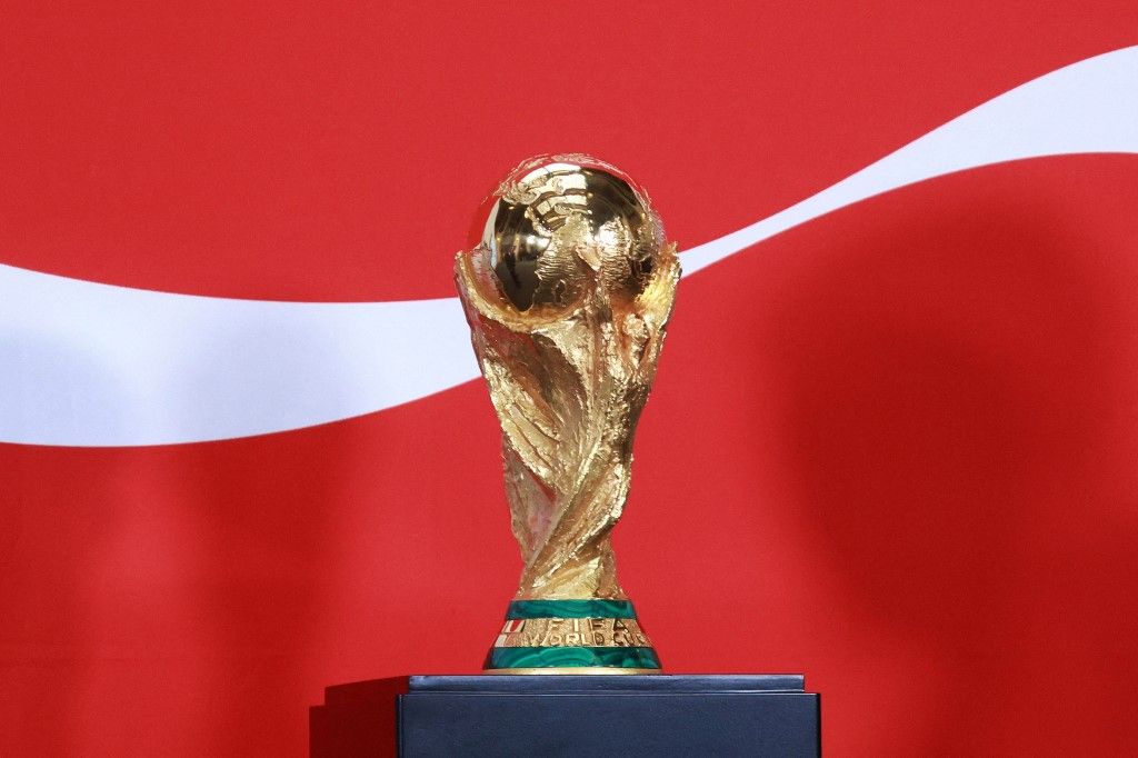 The FIFA World Cup Trop fifa medián ár hy at Claudia Sheinbaum's press conference in Mexico világbajnokság futball labdarúgás foci kupa