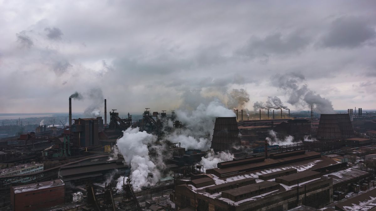 Industry,Metallurgical,Plant,Dawn,Smoke,Smog,Emissions,Bad,Ecology,In