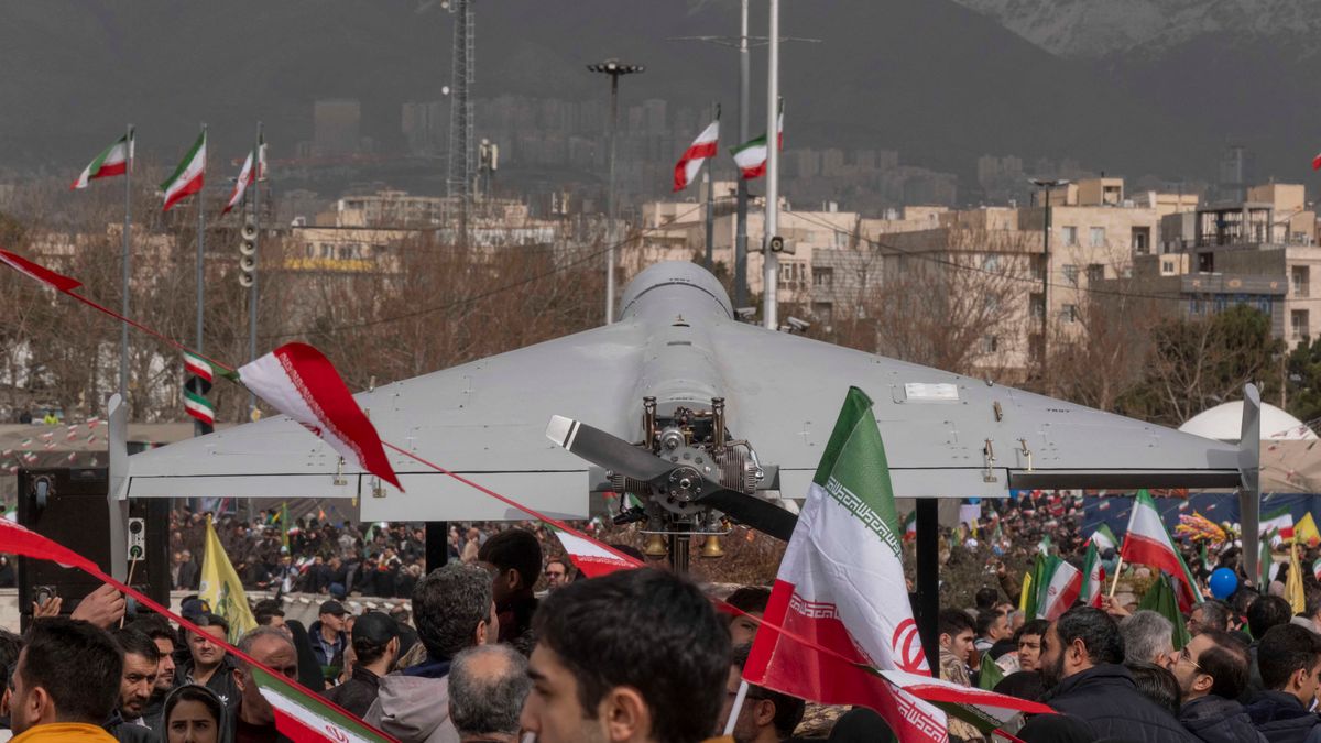  Shahed drón lehet Irán legütősebb fegyvere. Fotó: MORTEZA NIKOUBAZL