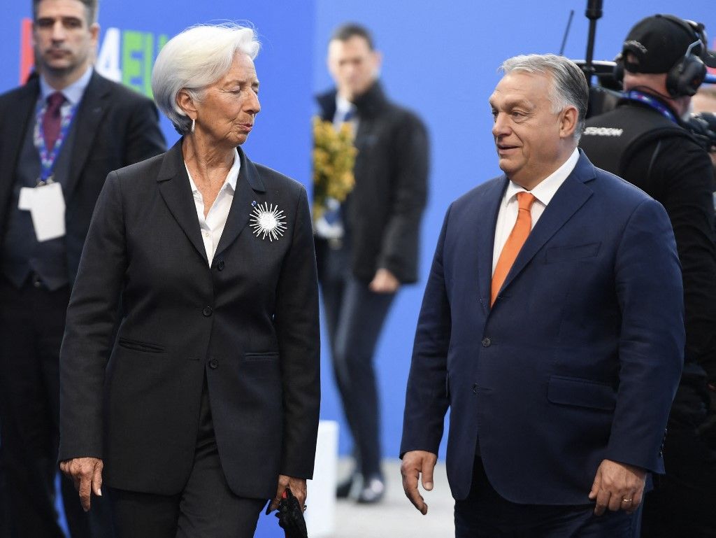 Euró és forint: Christine Lagarde EKB-elnök és Orbán Viktor magyar kormányfő bajai hirtelen közössé váltak, a kulcsszó: energia  F