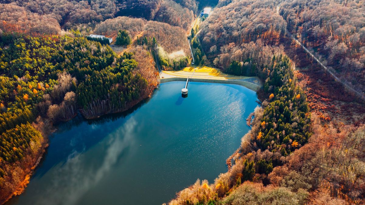 vízkészlet,Csorreti,Reservoir,In,Matra,Mountains,Hungary.,This,Is,Highest,Reservoir