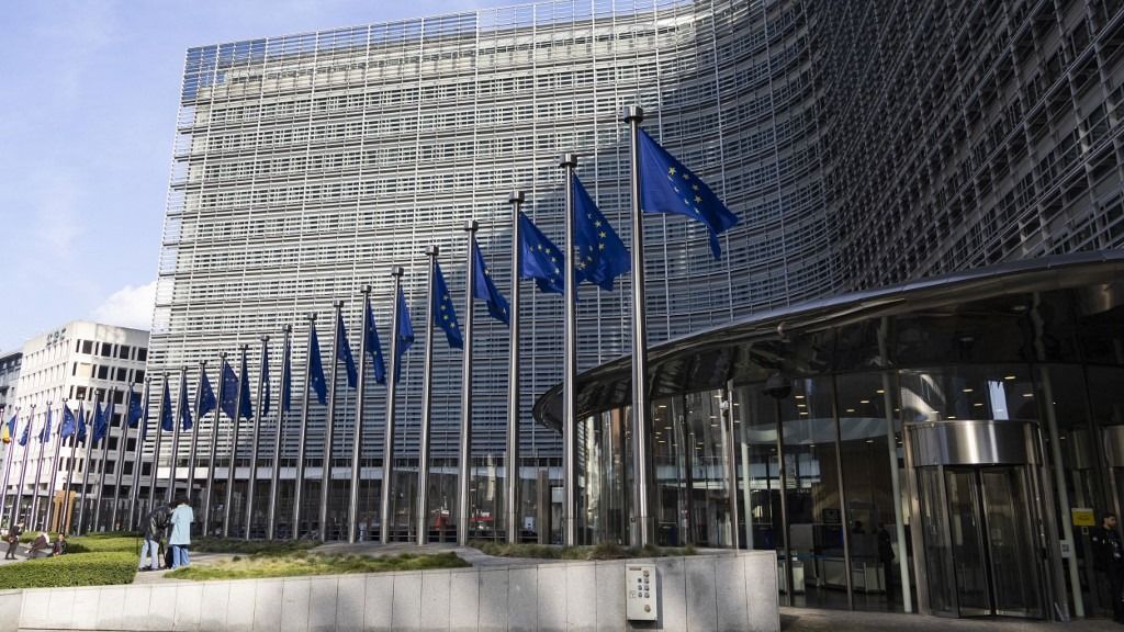 EU Flags In Brussels Európai Unió adó zászló
Európai Unió, EU