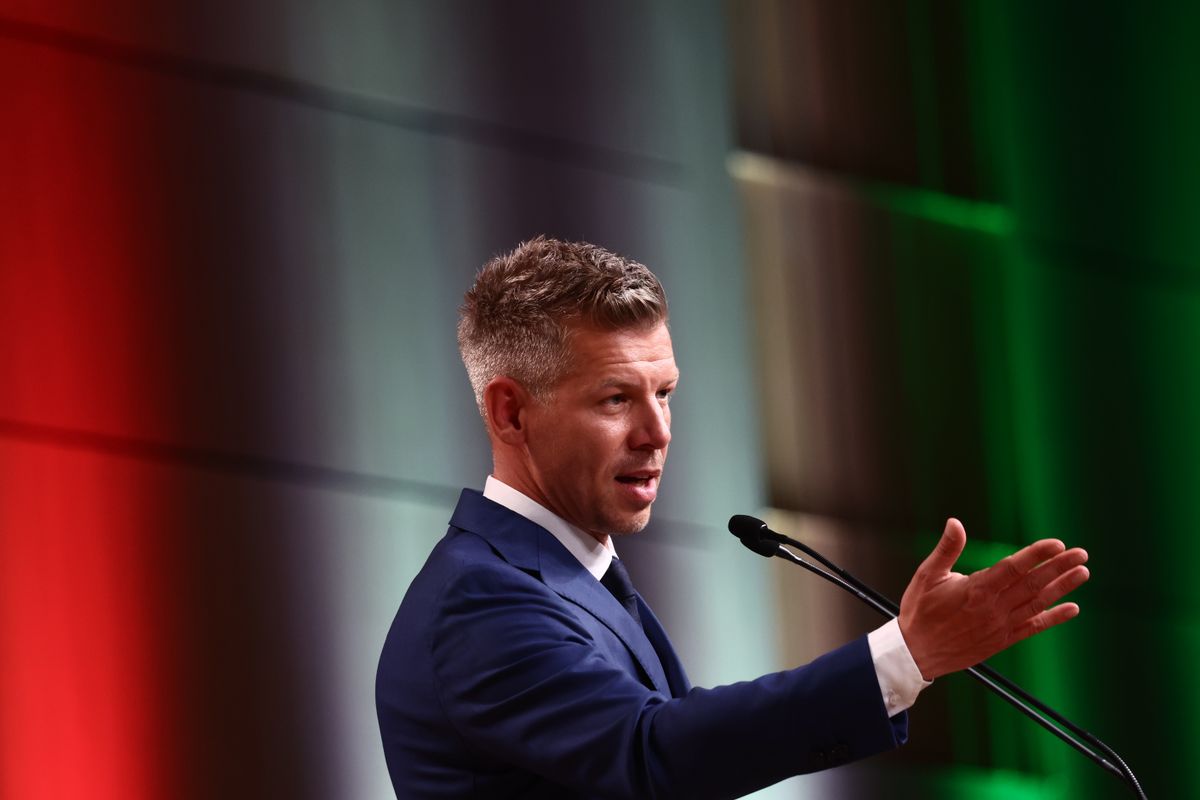 Peter Magyar Press Conference Vitézy Dávid