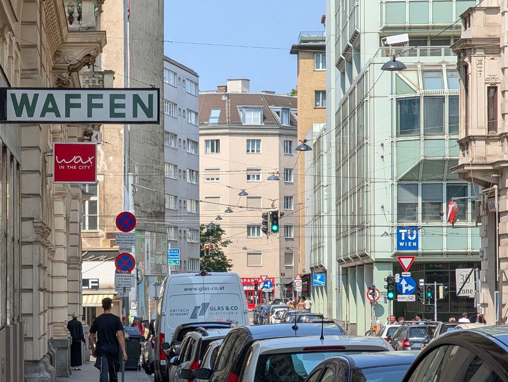Weapon Store Sign In Central Vienna