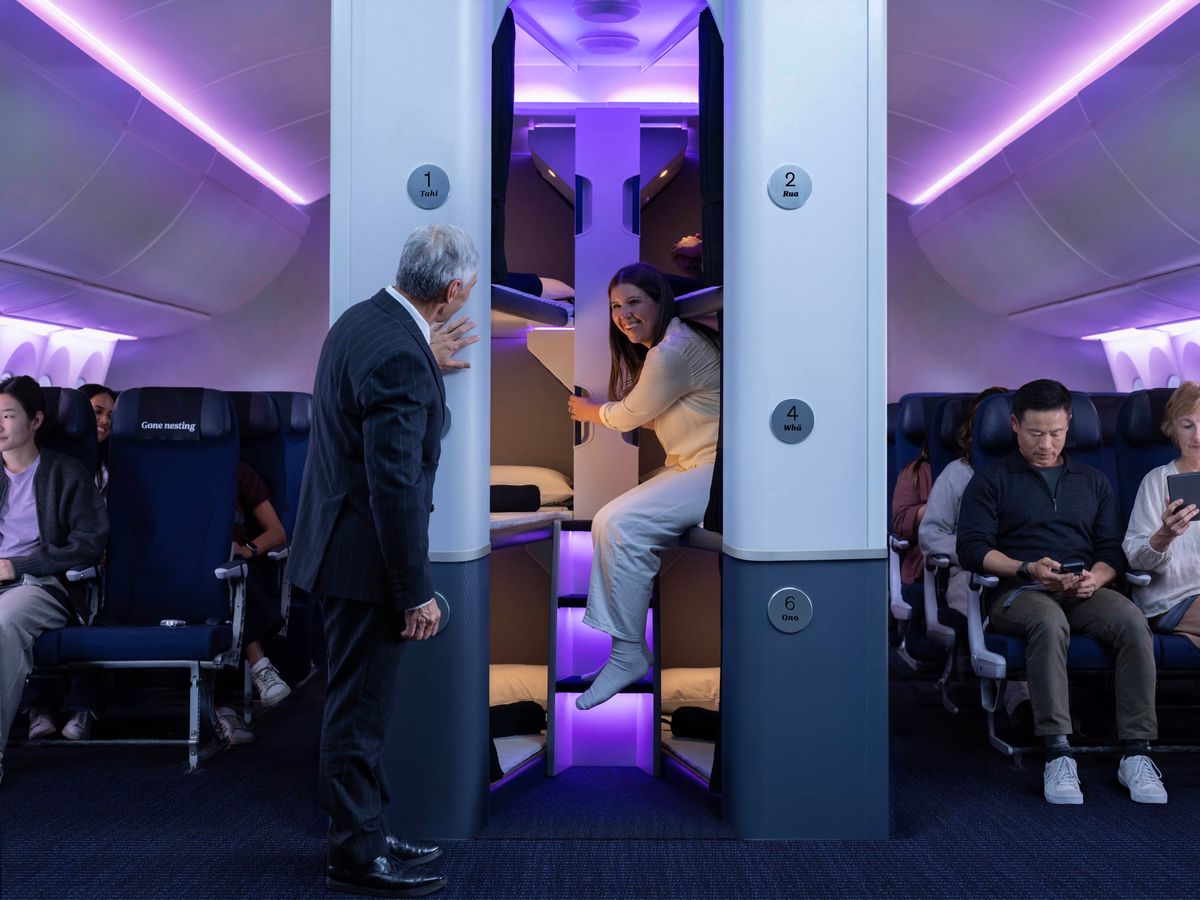 Vége a kényelmetlen repülésnek: az Air New Zealand légitársaságnál hálófülke is kerül a turistaosztályra  Fotó: Air New Zealand