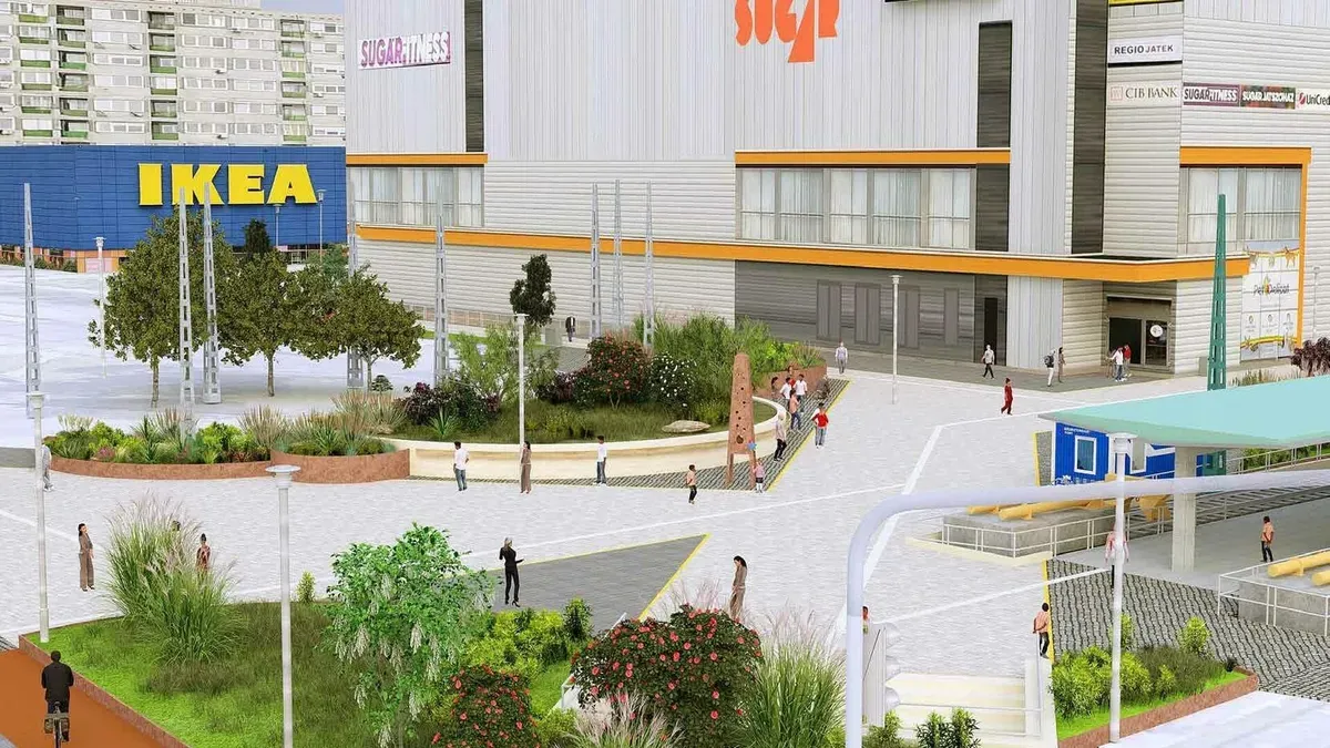 Az Örs vezér tere felújításának látványterve Fotó: Facebook/Rózsa András