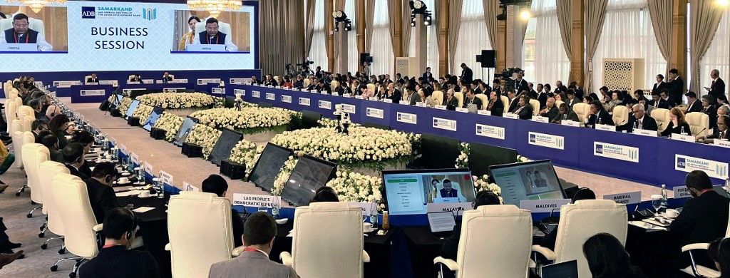 Ázsia,Asian Development Bank (ADB) plenary meeting in Uzbekistan