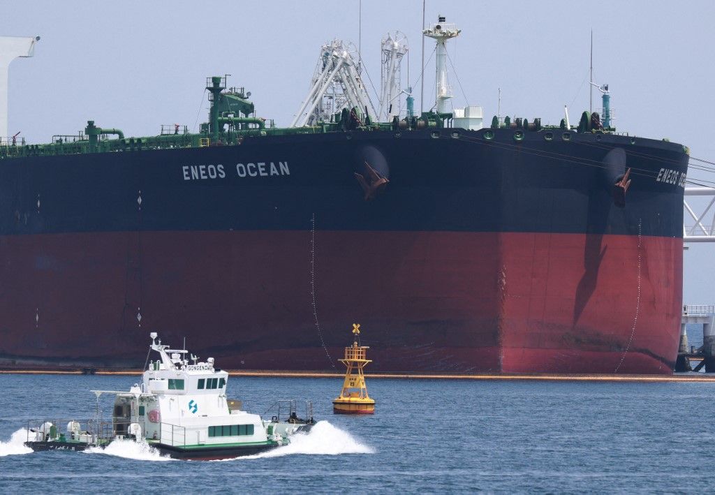 National oil reserves being released in Kagoshima, Japan