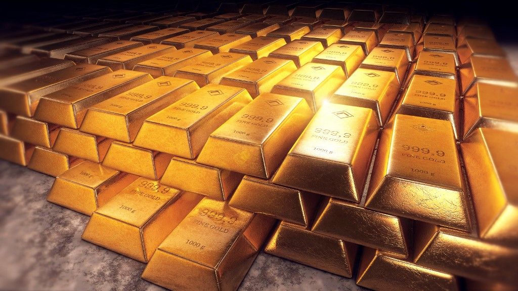 Gold bars, illustration