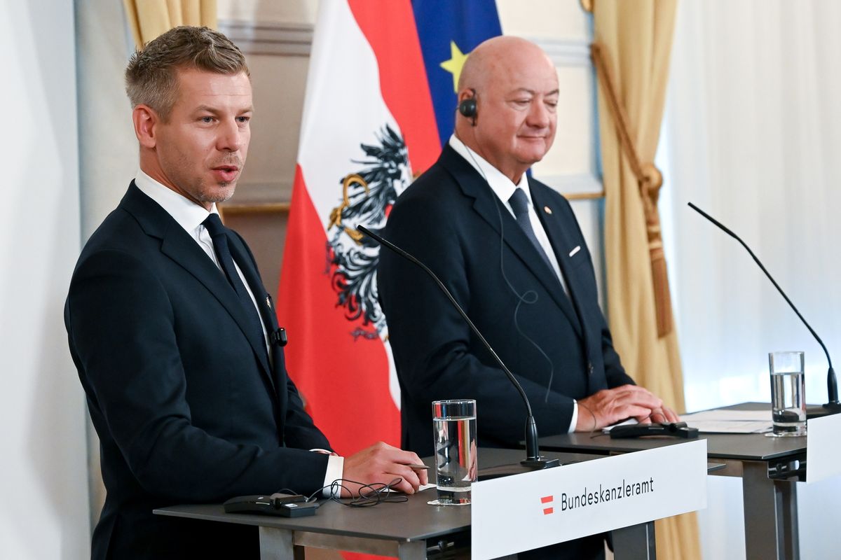 Magyar Péter és Cristian Stocker Bécsben