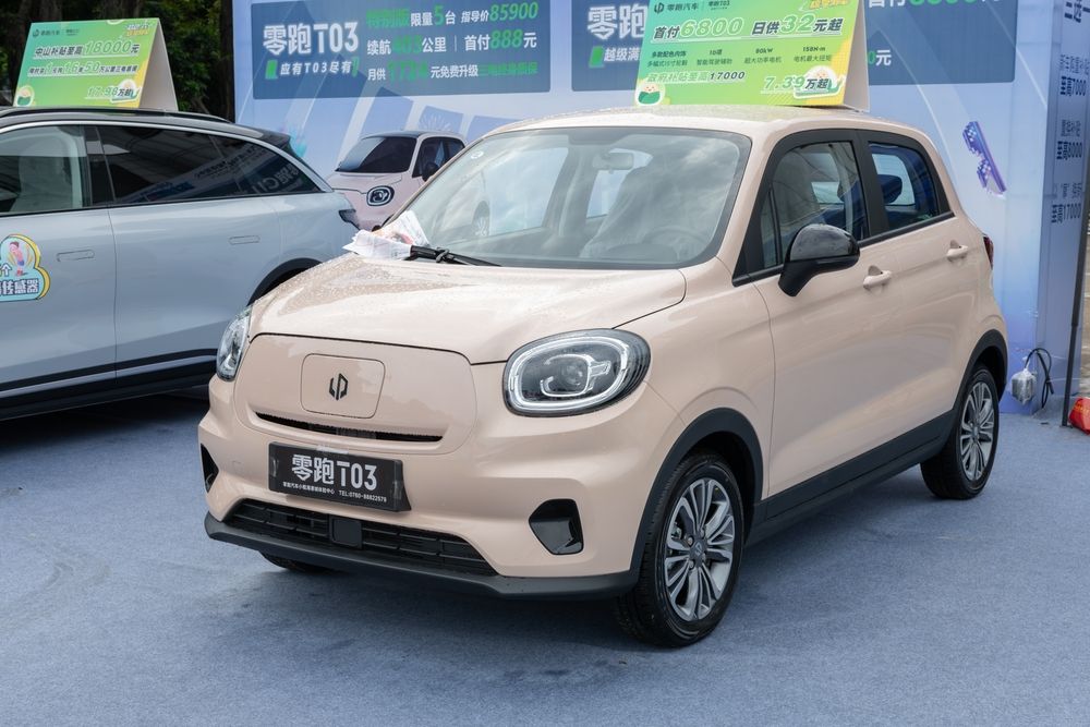Zhongshan,Guangdong,China-june,10,2022:a,Khaki,Leapmotor,T03,Electrical,Car.