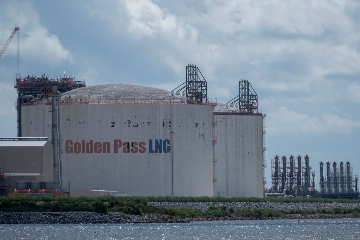 A view of Golden Pass LNG facility located in Port Arthur