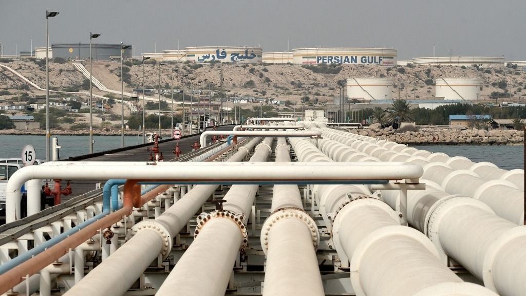 Kharg-sziget, Irán, olaj, nyomás