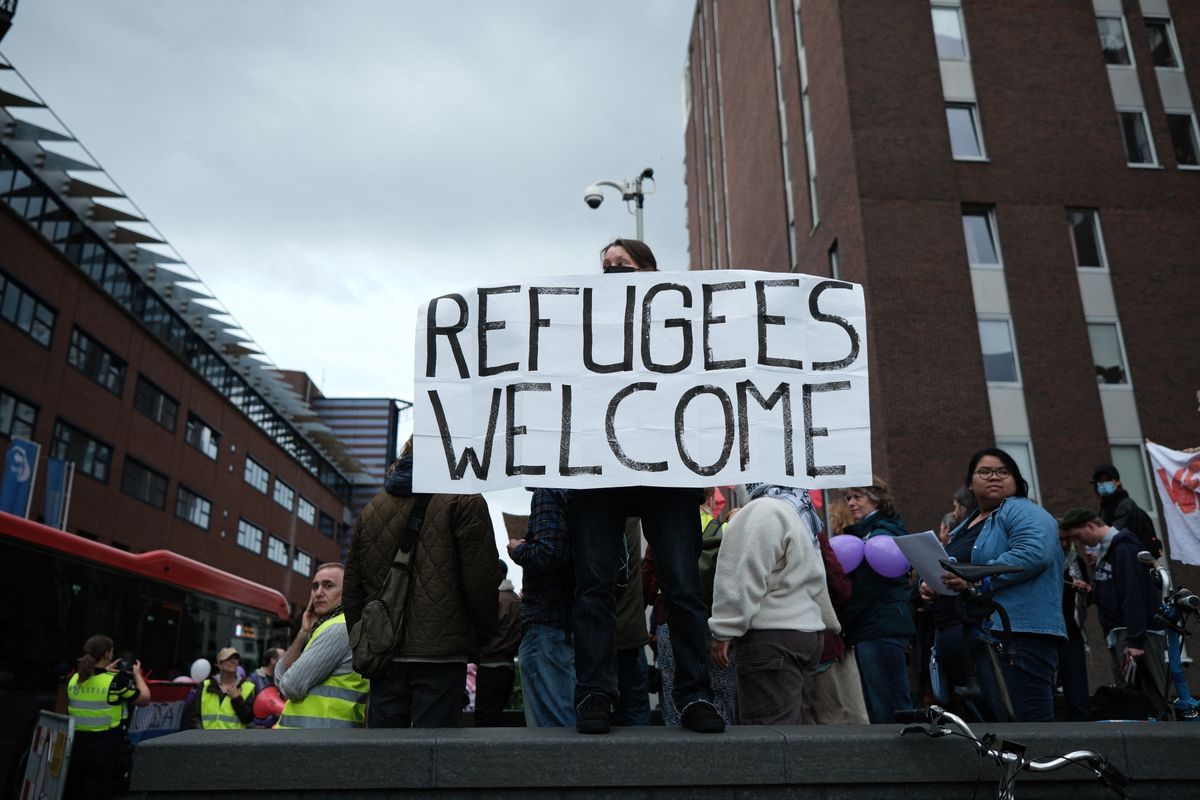 Residents & Supporters Protest Against Planned Asylum Centre, Hilversum