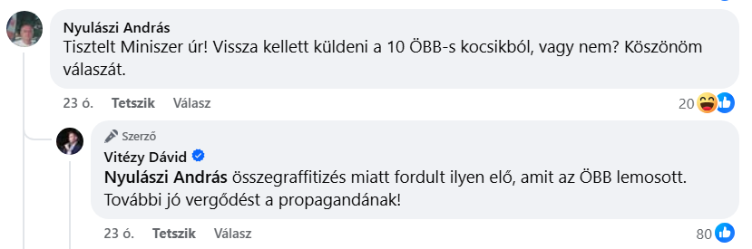 Vitézy Dávid, ÖBB