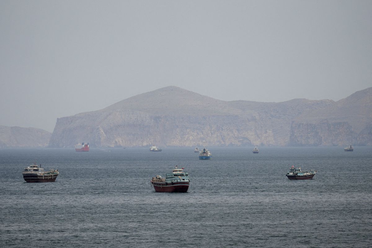 FILE PHOTO: Ships and boats in the Strait of Hormuz