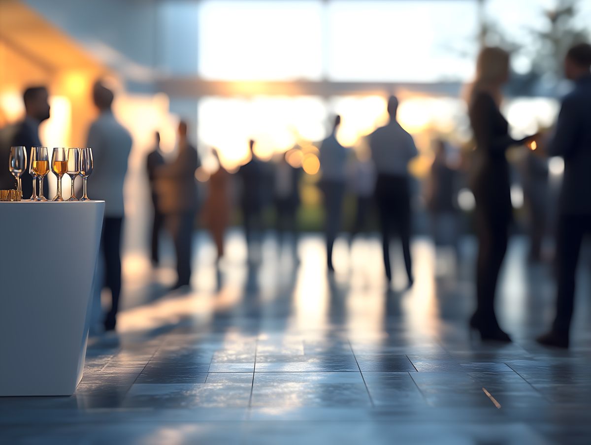 Corporate networking event with people vállalat esemény rendezvény