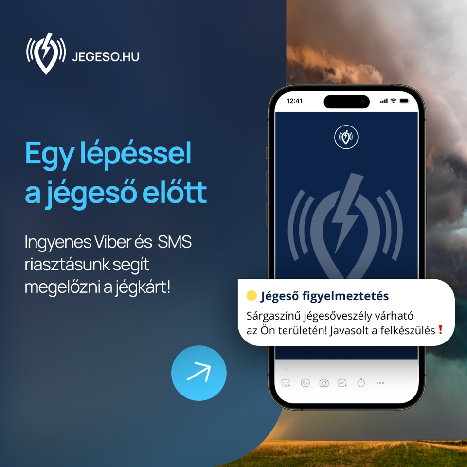 Jégeső-riasztó szolgáltatás indul: bárki ingyenesen kérheti