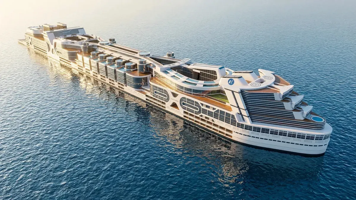 Az úszó várost a tervek szerint Indonéziában építenék fel, körülbelül 4 év alatt. Fotó: Freedom Cruise Line International
