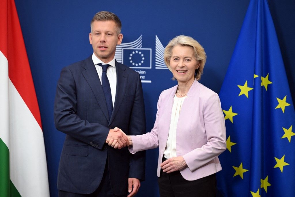 Peter Magyar meets Ursula von der Leyen in Brussels uniós forrás