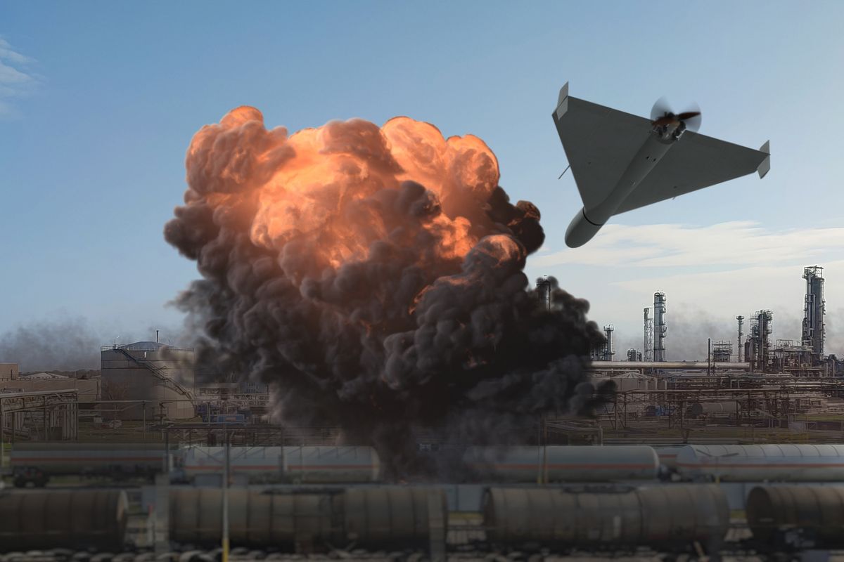 Oil,Refinery,Burning,,Oil,Depot,Fire,,Drone,Attack. Ukrán drónok támadták meg a krasznodari olajraktárt és Moszkva legnagyobb finomítóját