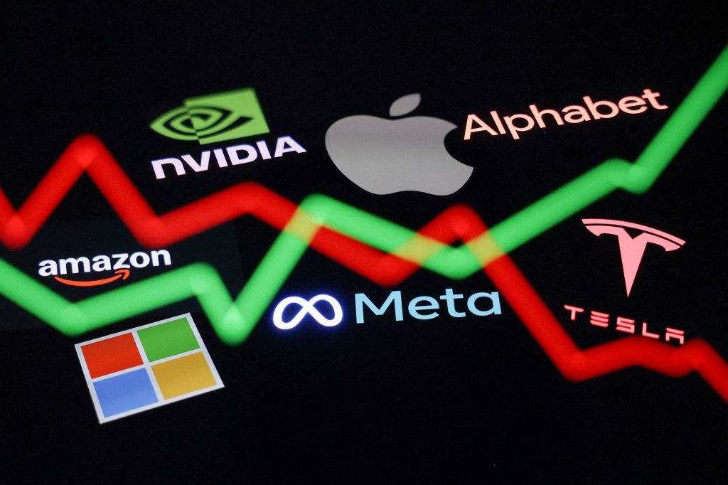 AI-beruházás Magnificent 7 Companies Photo Illustrations