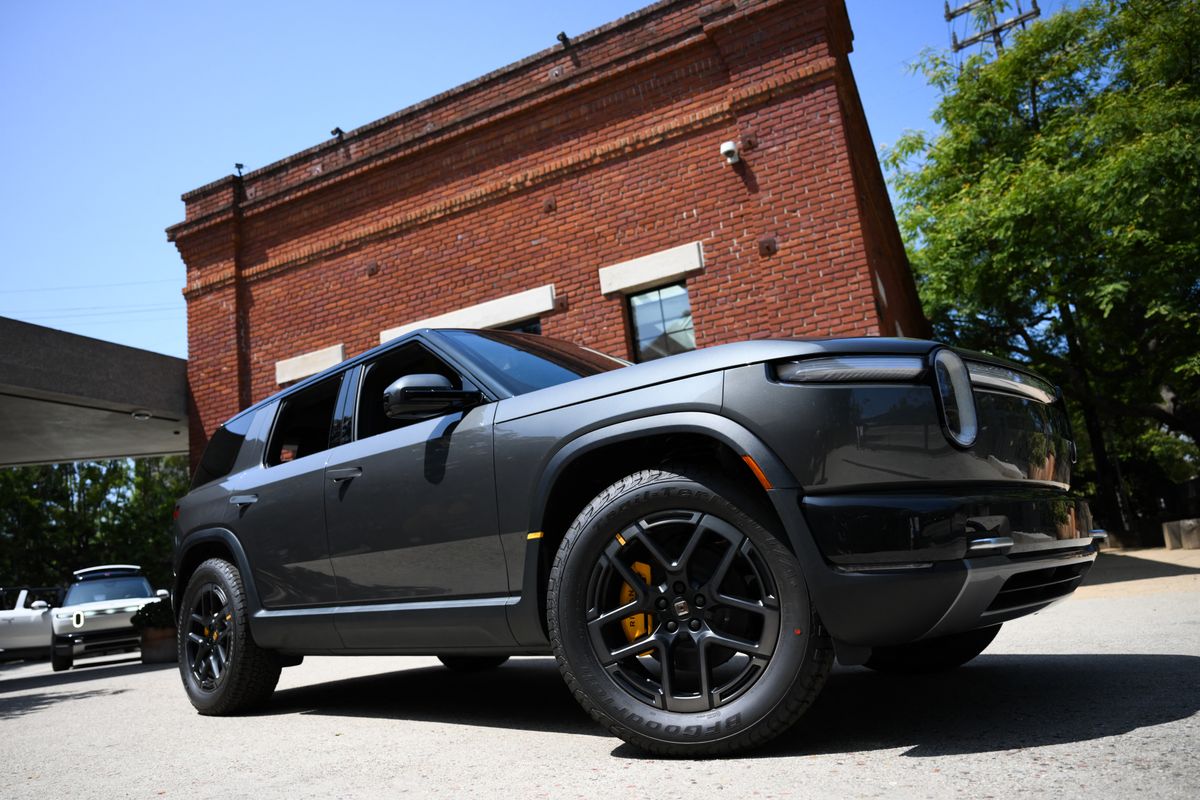 The Rivian electric vehicle stockshots
