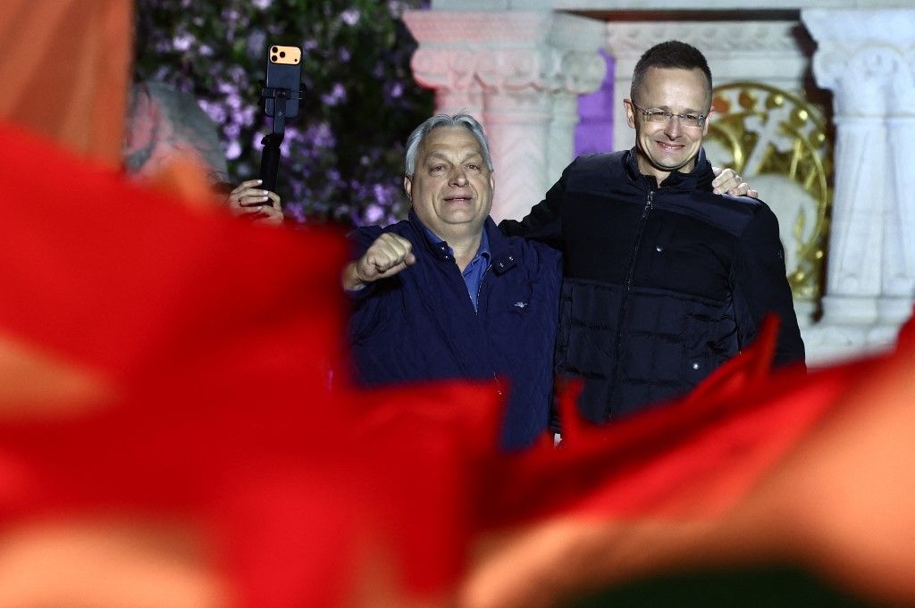 Viktor Orban holds rally ahead of Hungary elections Orbán Szijjártó