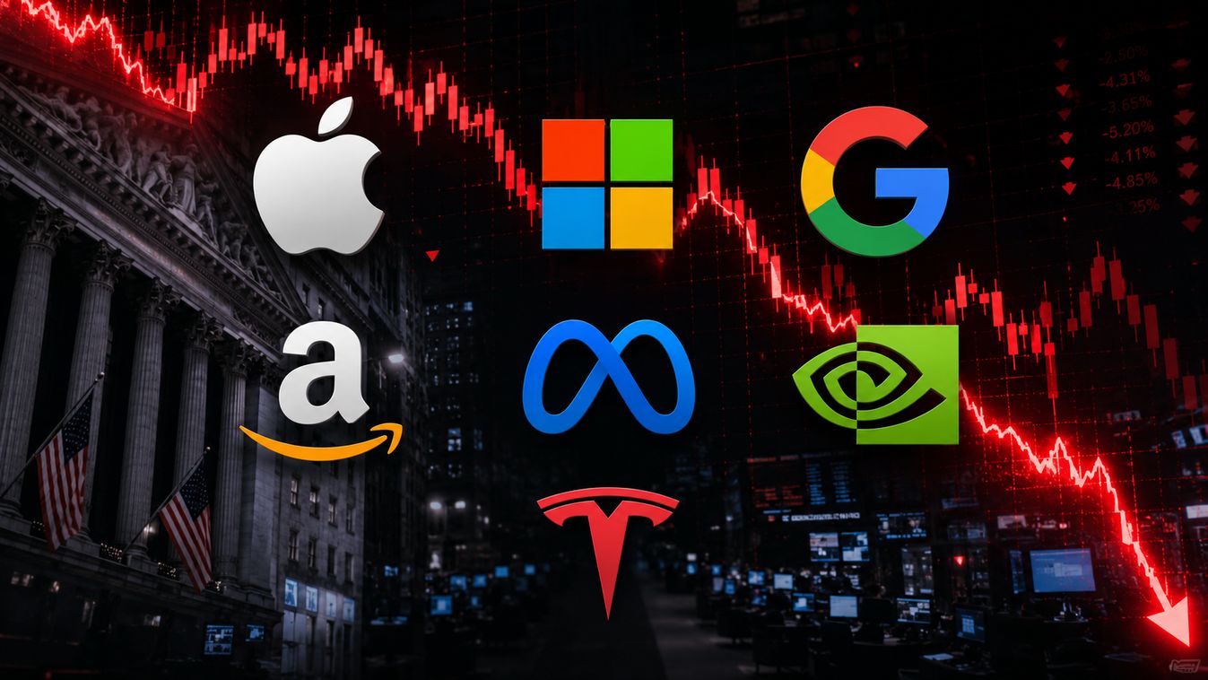 MAgnificent Seven, Wall Street, Stocks, Downfall, Tesla, Microsost, Nvidia, Google, Amazon, Apple, Meta