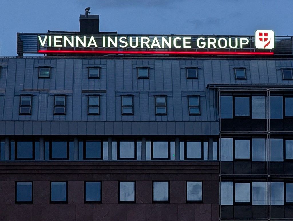 Vienna Insurance Group Headquarters At Dusk