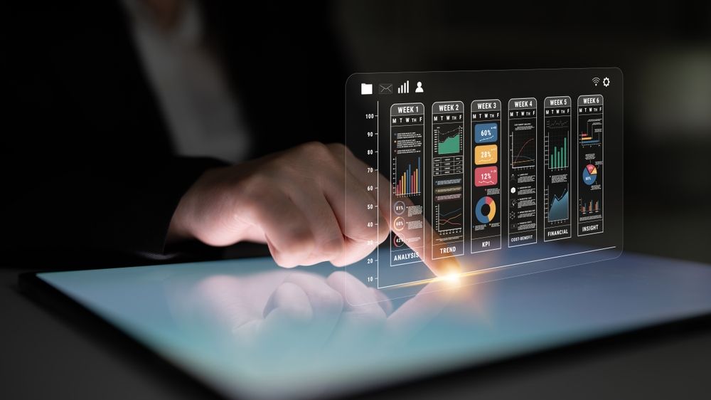 adatvizualizáció,A,Weekly,Business,Performance,Report,And,Analytics,Dashboard.,A,Concept